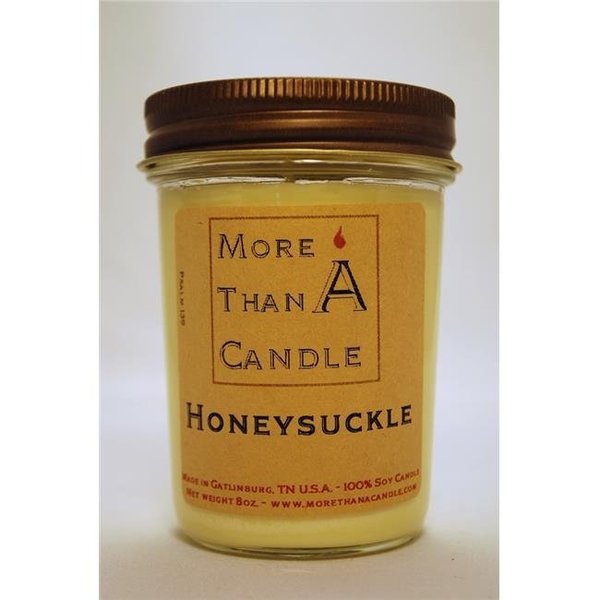 More Than A Candle More Than A Candle HYS8J 8 oz Jelly Jar Soy Candle; Honeysuckle HYS8J
